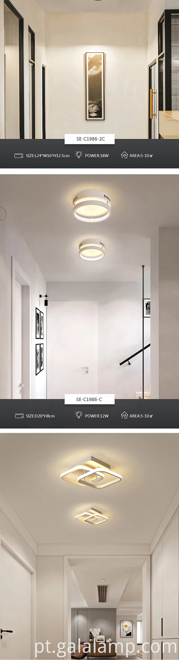 Lâmpada de teto moderno redondo elegante para sala de estar